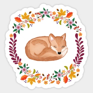 Fox in autumn Sticker